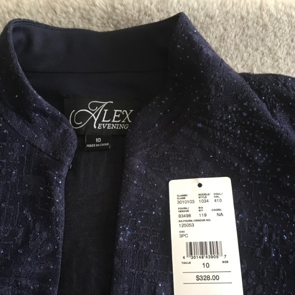 Size 10 Alex evenings 2 piece dress and jacket set - Picture 3 of 4